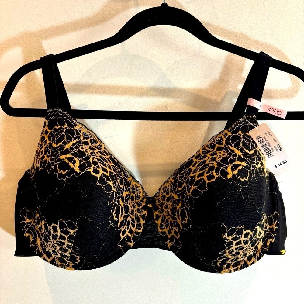 LA VIE EN ROSE Sz 40DD Lace Padded Underwire Adjustable Straps Back NEW